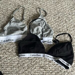 Calvin Klein bralettes size M